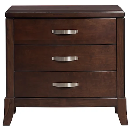 3 Drawer Nightstand with Sliding Top
